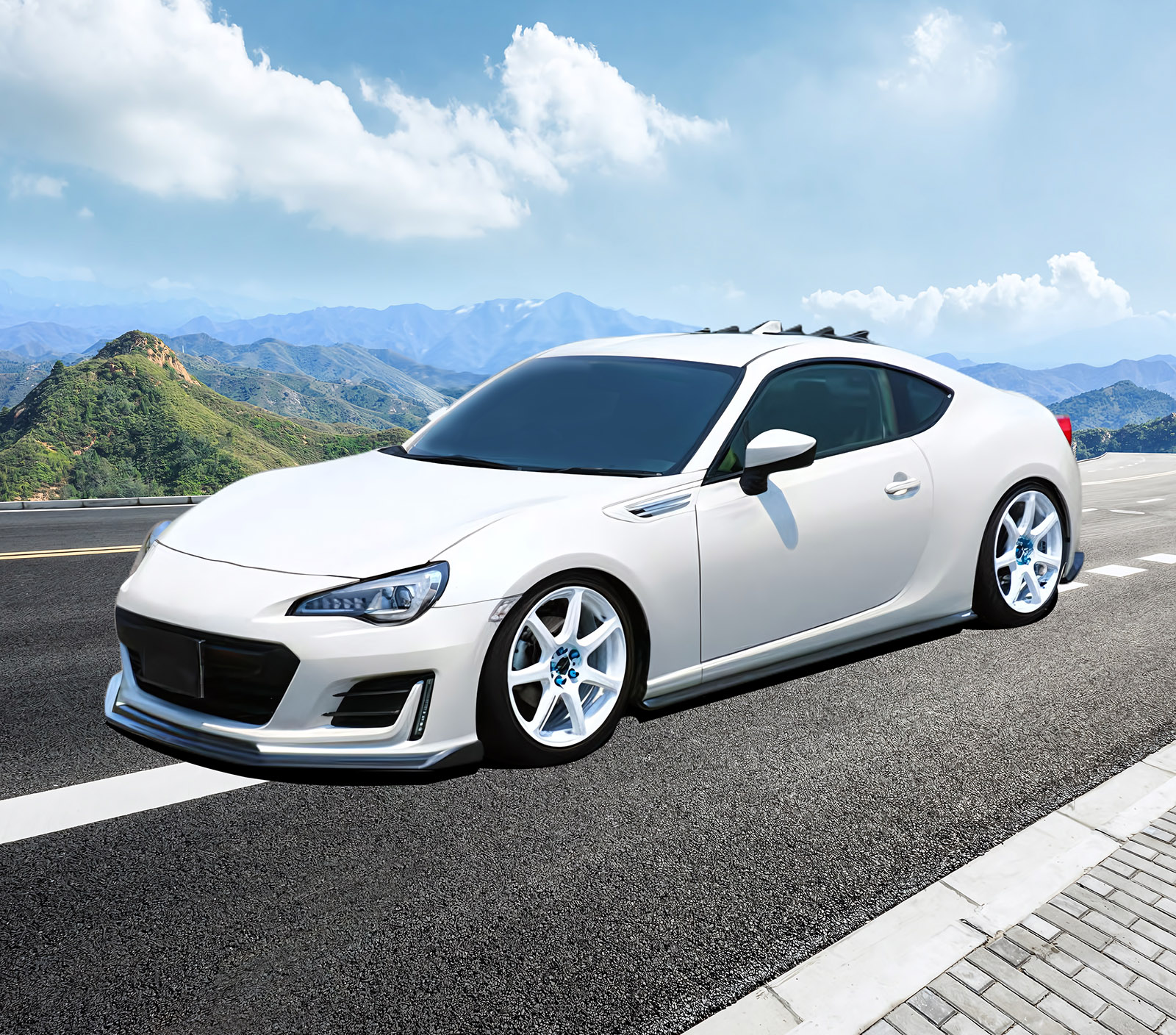 CS Style Front Bumper Lip For 2017-2020 Toyota 86 Coupe – Unpainted PU