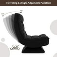 thumbnail image 4 of Resenkos 5-Level Adjustable 360° Swivel Floor Chair with Massage Pillow-Black, Gaming Chair 360 Degree Multipurpose Floor Chair Rocker for TV, Readin, 4 of 4