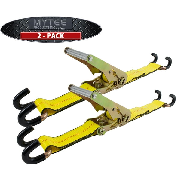 (2 Pack) Steering Wheel Lock with Coated Claw Hooks for Wrecker Tow