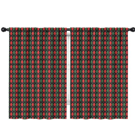 Blackout Kids Curtains,Multicolor Christmas Pattern Childrens Insulated Curtains Set Of 2,Bedroom Essentials,Toddler Room Decor 42"x63"