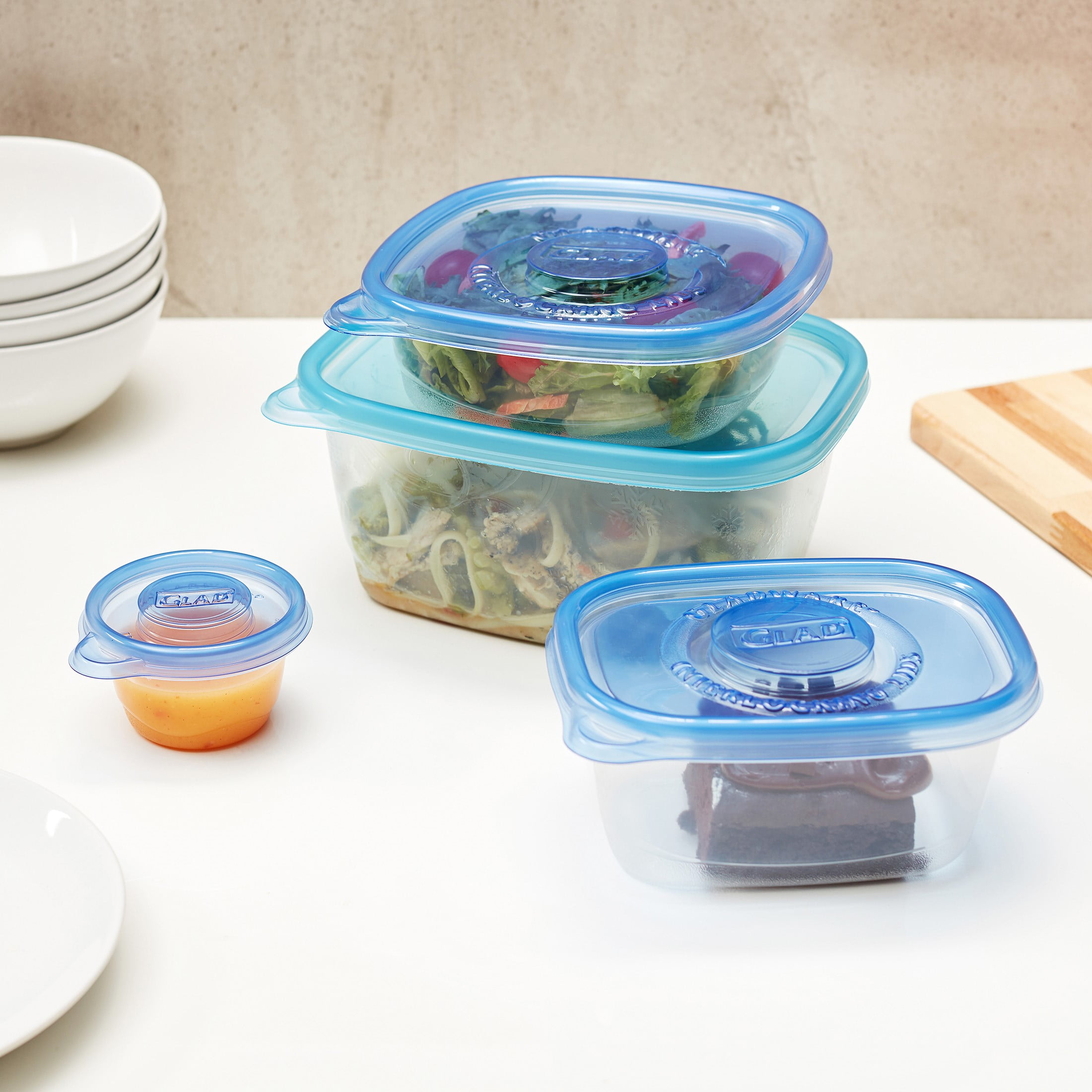 Glad Variety Pack Food Storage Containers for Everyday Use | Large Variety  Pack Food Containers | Clear Food Storage Containers Freezer Safe
