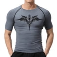 thumbnail image 3 of Hmhnsya Mens Compression Shirt Rash guard Fitness For Men Gym Sports T-Shirt Running Sweatshirt Outdoor Mountaineering Training, 3 of 7