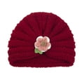 thumbnail image 4 of Baby Ear Protection Autumn Winter Baby Boys Girls Flowers Knitted Windproof Warmth Ear Protection Children Hat, 4 of 8