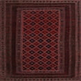 thumbnail image 1 of Ahgly Company Machine Washable Indoor Square Contemporary Bakers Brown Area Rugs, 6' Square, 1 of 7