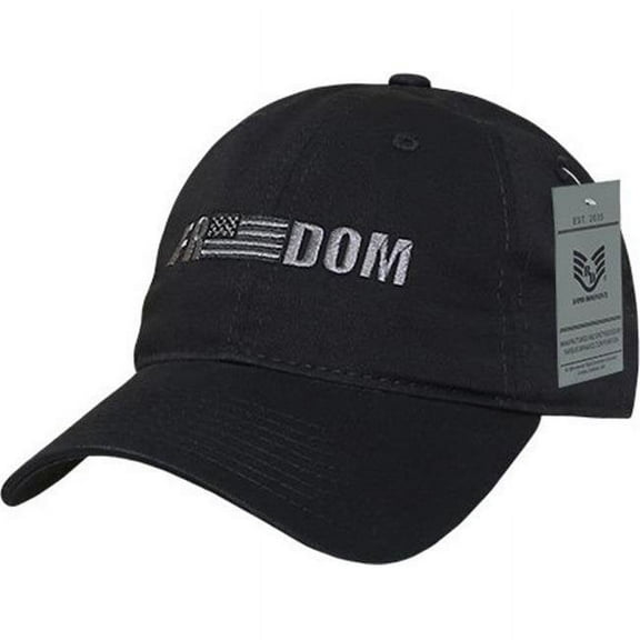 RapDom Freedom 1 USA Flag Graphic Relaxed Mens Cap [Black/Grey - Adjustable]