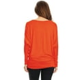 thumbnail image 3 of Women's Trendy style dolman sleeves solid tunic top, 3 of 3
