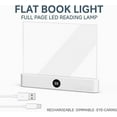 thumbnail image 6 of Flat Book Light, Rechargeable LED Reading Light with 3 Colors & Timer, Dimmable Full Page Panel Clip-On Light for Reading in Bed at Night, 6 of 7