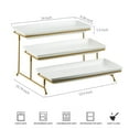 thumbnail image 4 of YHOSSEUN Large Tiered Serving Stand with Platters 3 Tier Serving Stand Serving Tray for Dessert Server Display Collapsible Sturdier Metal Rack, 4 of 4