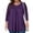 Purple, variant on Coorders Womens Plus Size Tops, Oversized Loose Long Sleeve Crewneck Blouses with Pleated, Basic Long Sleeve Tee Tunics Trendy Tops ,Navy,Size XXL
