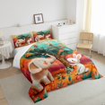 thumbnail image 3 of YST Elephant Rabbit Bedding Set Queen For Toddler Funny Wild Animal Comforter Set Rainbow Flower Floral Bedding Comforter Sets Cartoon Graffiti Quilt Set Hippie Tree Of Life Quilted Duvet,3pcs, 3 of 5