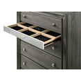 thumbnail image 3 of Gray 5 Pc Traditional Bedroom Suite - Queen Wood Storage Bed, 7 Dresser, Gorgeous Mirror, 5 Chest, 2 Nightstand For Bed With Storage, , Stylish, 3 of 6
