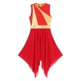 thumbnail image 4 of dPois Robe de Danse Maman et Moi Métallique Sans Manches Ballet Louange Moderne Lyrique Robe Performance Rouge m, 4 of 7