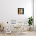 thumbnail image 2 of Abstract Layered Rectangular Shapes Orange White Blue Abstract Framed Art Print Wall Art, 17x17, 2 of 6