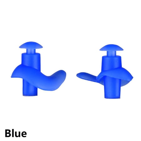 1 Pair Environmental Diving Waterproof Dust-Proof Earplugs Ear Plugs Soft Silicone Swim Accessories BLUE 1 PAIR