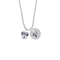 thumbnail image 2 of Delight Jewelry Fimo Clay Puppy Dog Silvertone Script Initial Disc - V - Charm Necklace, 20"+3", 2 of 4
