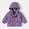thumbnail image 2 of vdgthytj Little Kids Clothes Long Sleeve Hooded Windbreaker Full Zip Waterproof Rain Jacket Fall Lightweight Hiking Outwear with Pockets, 2 of 5
