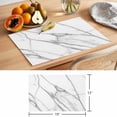 thumbnail image 6 of Summer Gary Marble Placemats Set&nbsp;of&nbsp;6 Modern Simple Line Theme Heat Insulation Washable Place Mats, Non-Slip Table Mats for Dining Table Party Kitchen Decor,13x19 Inch, 6 of 9