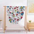 thumbnail image 2 of Hello Kitty Round Flannel Throw Blanket Plush Soft Polyester Cover for Sofa Bed, Cozy Home Decor Room Essentials Anime Manga Gifts for Teens, Kids 310g-60inch, 2 of 5