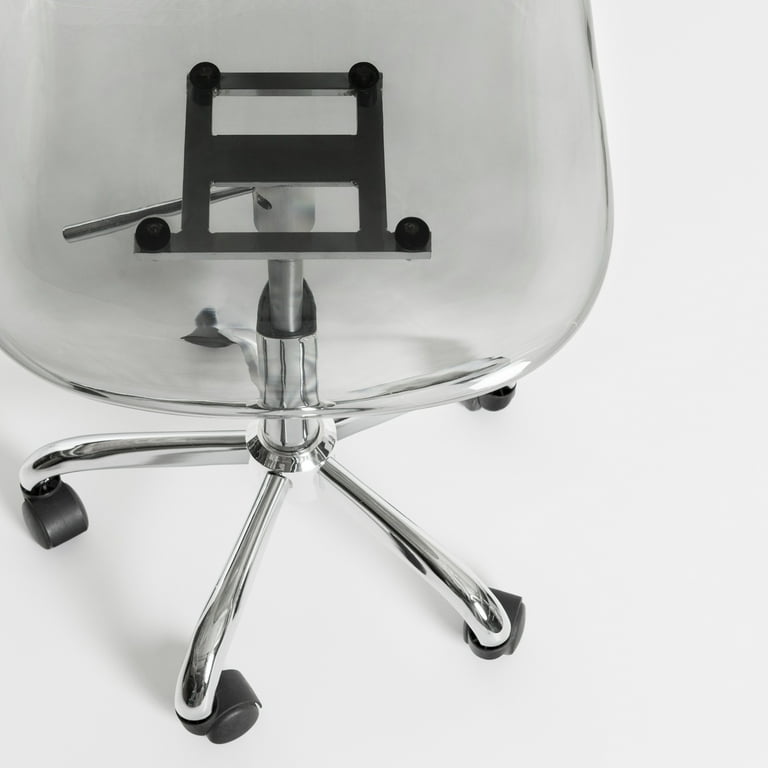 Acrylic chair 2025 on wheels
