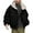 Black, variant on Deconstruct Loose Thickened Collar Winter Coat For Warmth And Style