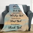 thumbnail image 2 of Scripture Blanket Inspirational Christian Throw Blanket Spiritual Religious Gift with Bible Verse Positive Messages for Prayers Comfort Caring Get Well Gift 50"x40", 2 of 5