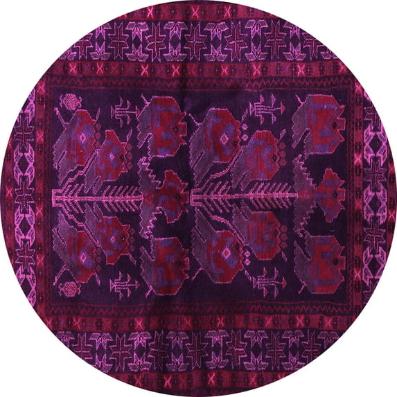 Ahgly Company Indoor Round Persian Pink Traditional Area Rugs, 8' Round