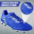 thumbnail image 2 of Vizari Valencia FG Soccer Cleats for Men and Women | Wide Fit Football Shoes with TPU Studs - ROYAL/WHITE, 6.5, 2 of 7