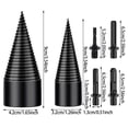 thumbnail image 3 of BotaniNest Splitter Drill Bit 45 Mm + 32 Mm Conical Screw For Splitter With 4 Drill Handles Splitter Drill Bit For Splitter Splitter For Splitting And Felling, 3 of 7