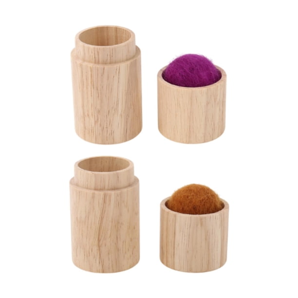 Cojín de aguja, alfiletero, almohada, herramienta de manualidades para bricolaje, portátil, decorativo, costura Marrón púrpura