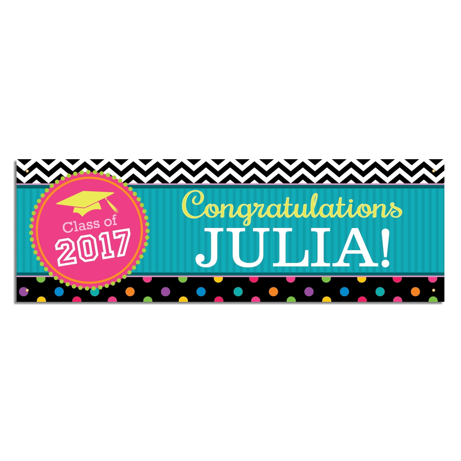 Personalized Congrats! Graduation Party Banner