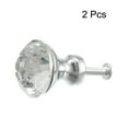 thumbnail image 4 of Tiradores de cristal de 0.98" de Uxcell, perillas de cajón de aleación de zinc plateada, 2 piezas, 4 of 5