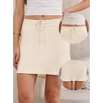 thumbnail image 2 of DARING DIVA Women's High Waist Casual A-Line Flared Skirts X-Small Beige, 2 of 6