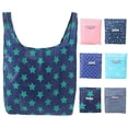 thumbnail image 2 of 6 Pcs Sacs d'Épicerie avec Poignées Réutilisables Pliables Lavables en Polyester Résistant Sac Fourre-Tout de Courses pour Voyage 6 Pcs, 2 of 13