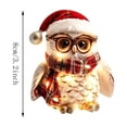 thumbnail image 2 of QISIWOLE 2D Christmas Owl with Glasses Hat Scarf Tree Ornament, Festive Hanging Decoration, 3.15 x 3.15 in Plastic Ornament, for Christmas Tree and Holiday Decor, 2 of 7
