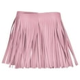 thumbnail image 1 of Unique Bargains 1 Yard 6 Inch Faux Leather Fringe Trim Tassel Fringe for Sewing, Pink, 1 of 6