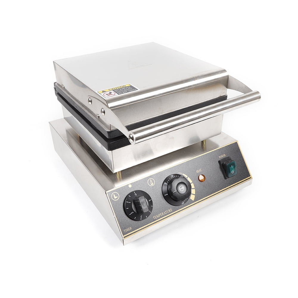 Vintoro 1750W 110V Commercial Electric Waffle Maker, Stainless Steel Non-stick Waffle Machine, 50-300℃