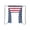 Red/ White/ Blue, variant on Liberty Bags OAD5050 OAD Americana Drawstring Bag