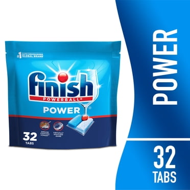 Finish Power Dishwasher Pods, No Pre-Rinse Dishwasher Detergent Tabs Soap, Deep Clean, 32 Count