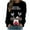 Hot Pink, variant on Women's Vintage Christmas Animal Graphic Round Neck Sweatshirt, Ugly Sweater Long Sleeve Casual Pullover Top, Holiday Party Fashion Blouse,Black,L