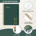 thumbnail image 2 of Blank Recipe Book to Write in Your Own Recipes, Hardcover Spiral Cookbook Journal,B5 Size,Green,150 Recipes, 2 of 6