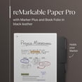 thumbnail image 2 of reMarkable Paper Pro Bundle – Leather Folio | 11.8’’ Color Display and Reading Light | Includes reMarkable Paper Pro Paper Tablet, Marker Plus Pen, and Book Folio Case in Black Premium Leather, 2 of 5