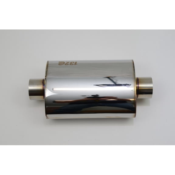 1320 ultra quiet resonator muffler stainless steel universal 2.5" inlet & out