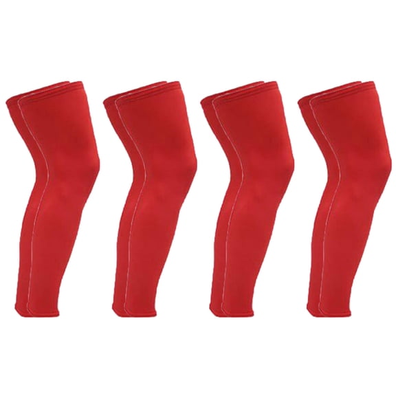 FLORNIX 4 Pairs Leg Compression Sleeve,Basketball Leg Sleeve,Compression Sleeves for Men,Red