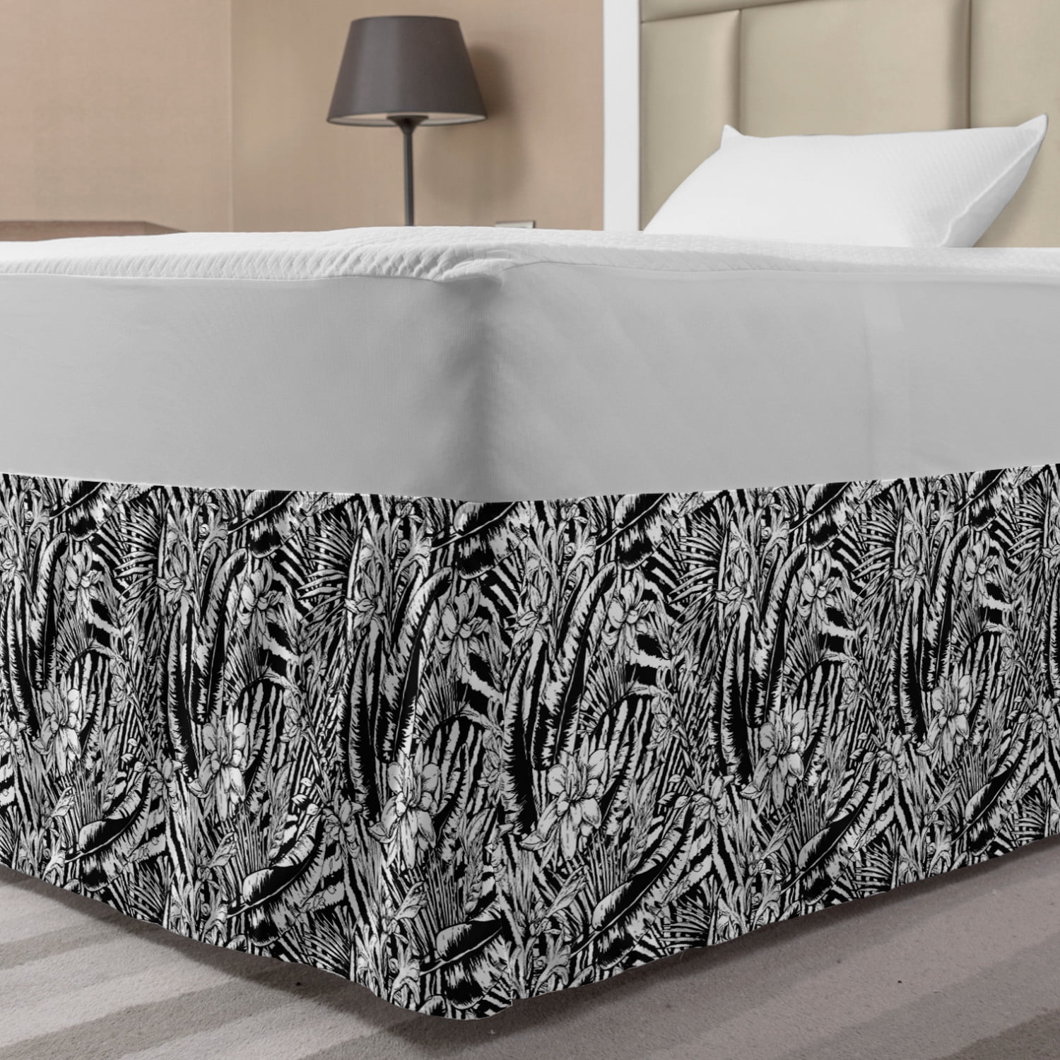 black and white jungle skirt