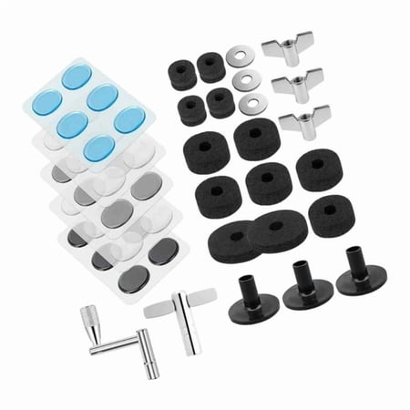 CEORPER Drum Accessories Replacement Parts Set With Felt Pads Wing Nuts Washers