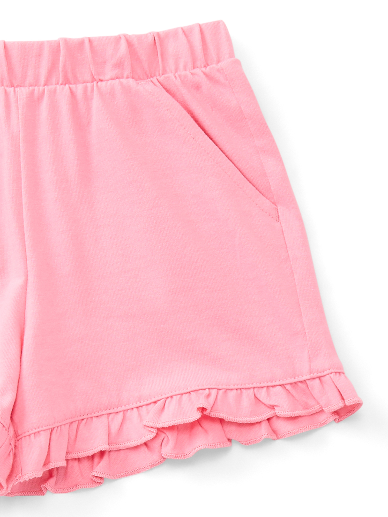 Wonder Nation Toddler Girls Ruffle Hem Shorts, 3-Pack, Sizes 18M-5T