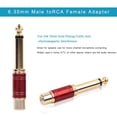 thumbnail image 2 of conector Enchufe mono de 6,35 mm a adaptador de audio RCA Convertidor REXUS rojo FLhrweasw El nuevo, 2 of 6