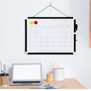 Calendrier mensuel Dry Effase Whiteboard, Lightweight Magnetic Calendar White Board Remplacement polyvalent pour bureau