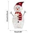 thumbnail image 3 of 2022 Christmas Snowman Outdoor Yard Decoration with 20 Lit Battery Powered Acrylic Lighting for Home Holiday Party Display, 3 of 8