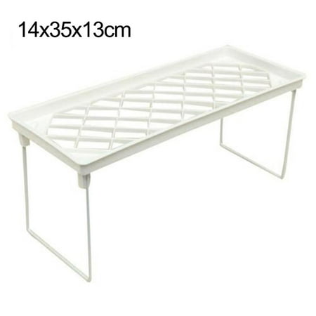

JINGT Kitchen Foldable Storage Shelf Rack Holder Organizer for Bathroom Cabinet Stand